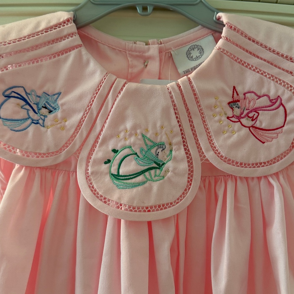 The Proper Peony tulip dress with hand embroidered Disney characters - Picture 3 of 4